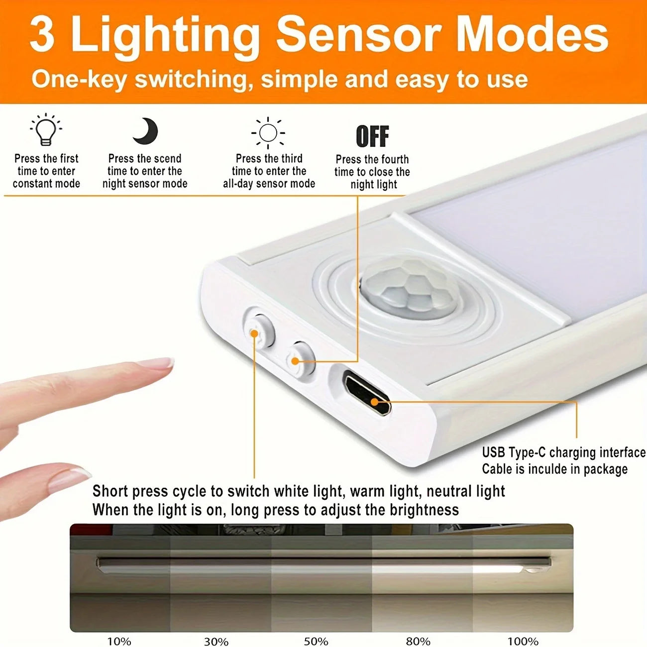 Rechargeable USB LED Bar Lights
