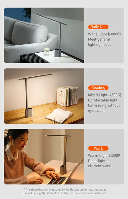 LED Desk Lamp Eye  Dimmable Office Light Foldable Table Lamp