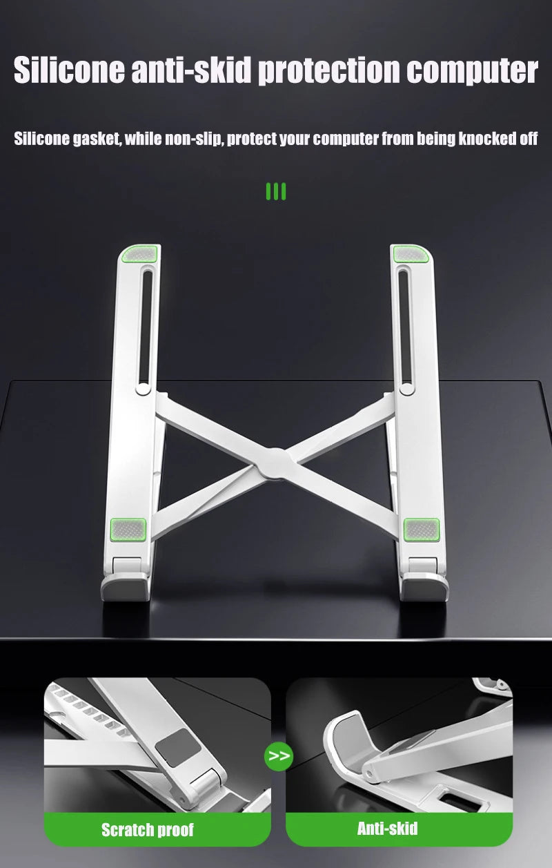Foldable Laptop tablet Stand With Cooling Fan Heat Dissipation For Desktop MacBook