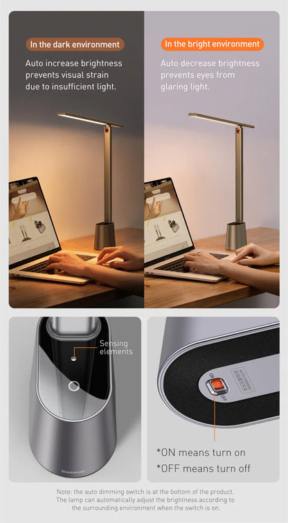 LED Desk Lamp Eye  Dimmable Office Light Foldable Table Lamp