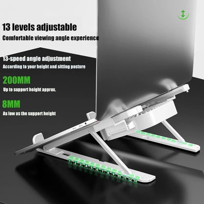 Foldable Laptop tablet Stand With Cooling Fan Heat Dissipation For Desktop MacBook