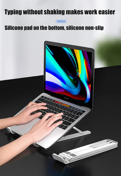 Foldable Laptop tablet Stand With Cooling Fan Heat Dissipation For Desktop MacBook