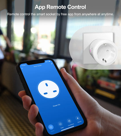 20A Tuya WiFi/ZigBee Smart Plug EU with Power Monitor