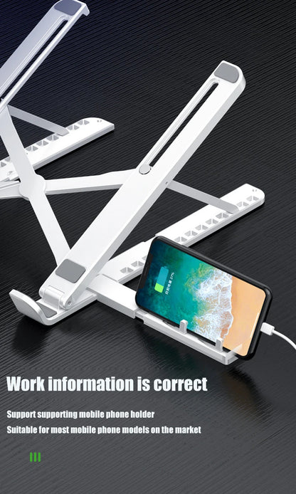 Foldable Laptop tablet Stand With Cooling Fan Heat Dissipation For Desktop MacBook
