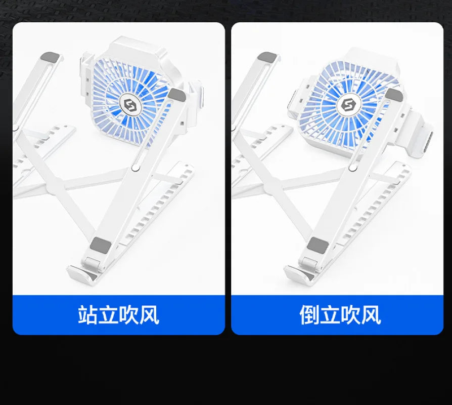 Foldable Laptop tablet Stand With Cooling Fan Heat Dissipation For Desktop MacBook