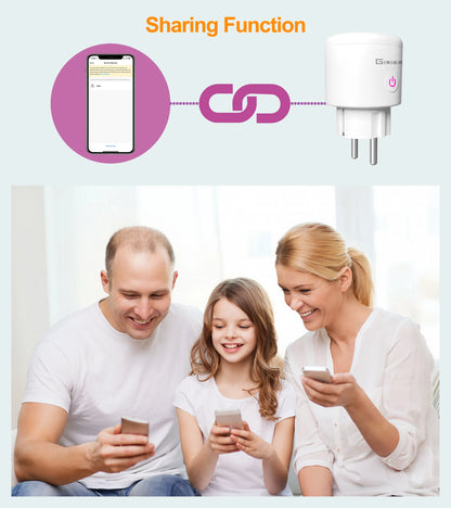 20A Tuya WiFi/ZigBee Smart Plug EU with Power Monitor