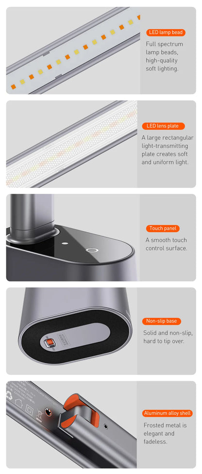 LED Desk Lamp Eye  Dimmable Office Light Foldable Table Lamp
