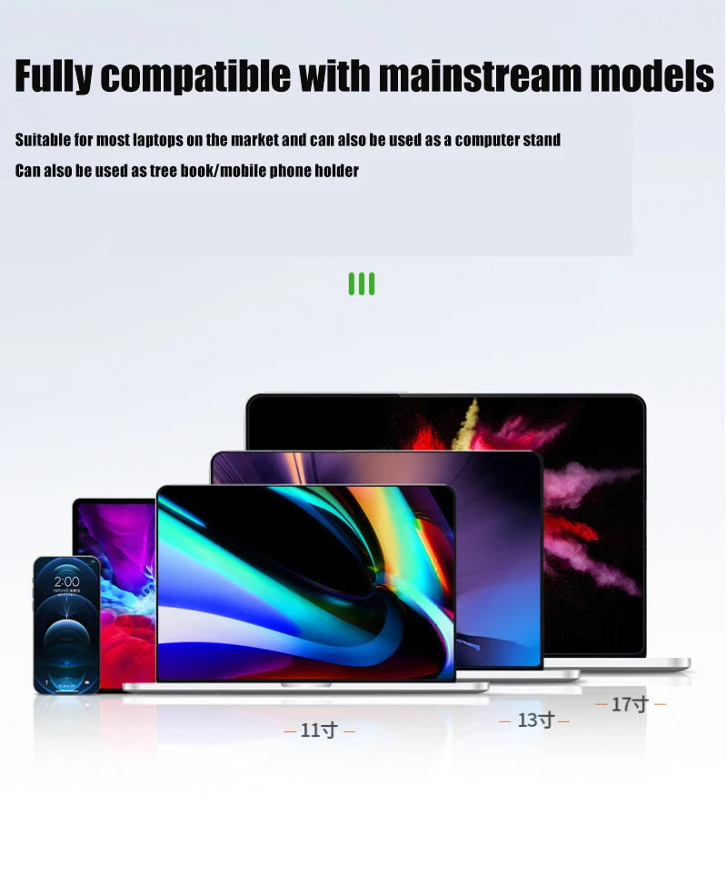 Foldable Laptop tablet Stand With Cooling Fan Heat Dissipation For Desktop MacBook