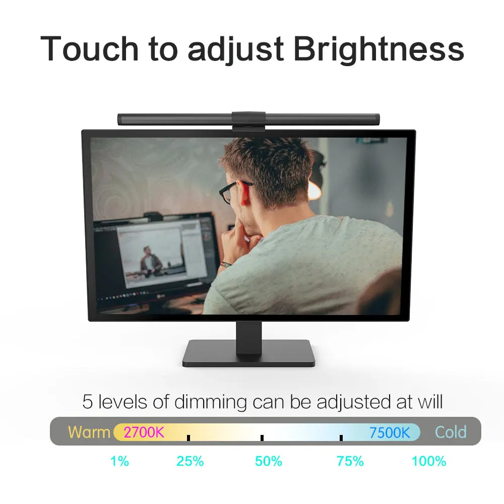 RGB Stepless Dimming Eye Protection LED Monitor Light Bar