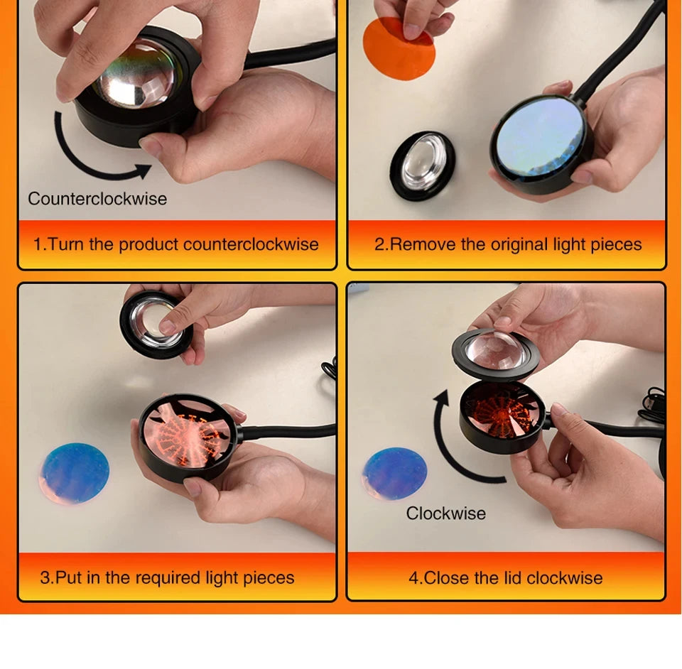Sunset Projector Lamp Bluetooth Night Light