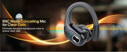 TWS Sports Earbuds Bluetooth Wireless Headphones LED Touch Hands-free Earphone