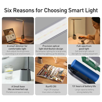 LED Desk Lamp Eye  Dimmable Office Light Foldable Table Lamp