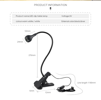Flexible Table Lamp USB Power Lamp
