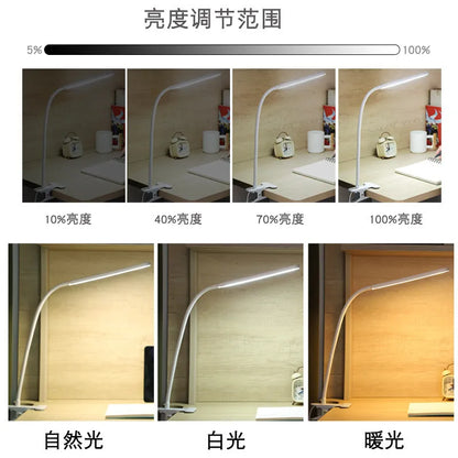 LED Adjustable Table Lamp USB 3 Colors Eye Protection Study Night Lamps
