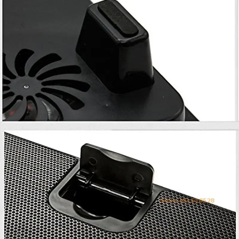 Genuine 5 Fan 2 USB Laptop Cooler Cooling Pad Base LED Notebook Computer Cooler