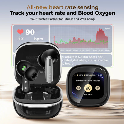 HTC NE46 TWS Earbuds BT 6.0 Heart Rate Monitoring Earbuds