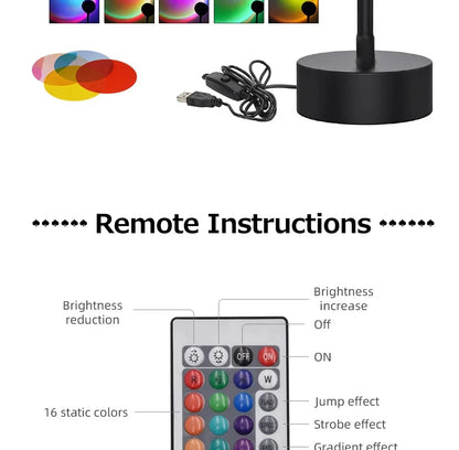 Sunset Projector Lamp Bluetooth Night Light