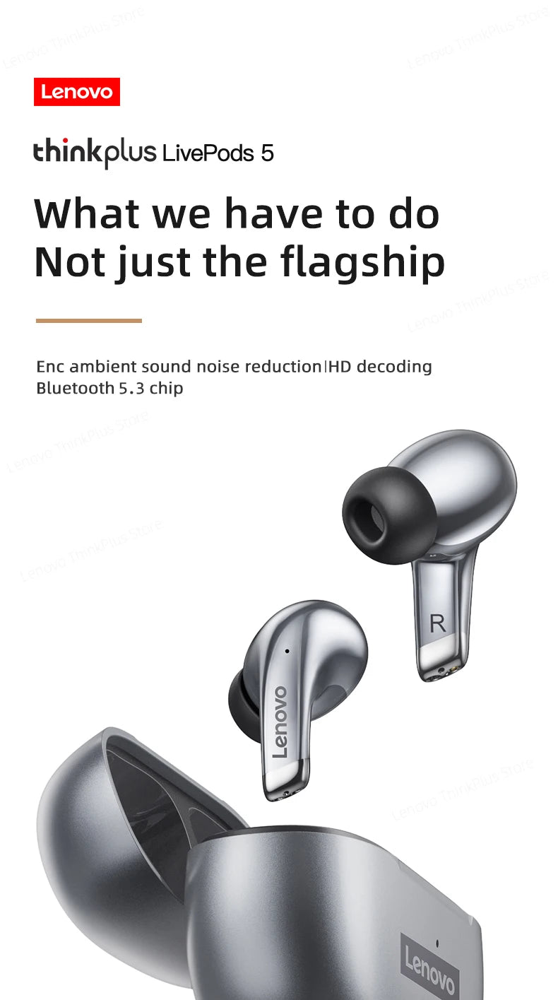 Original Lenovo LP5 TWS Wireless Bluetooth Earphone