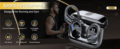 TWS Sports Earbuds Bluetooth Wireless Headphones LED Touch Hands-free Earphone
