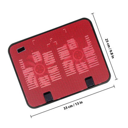 14 Inch Notebook Cooler Dual Fan USB Slim Stand Laptop Cooling Pad
