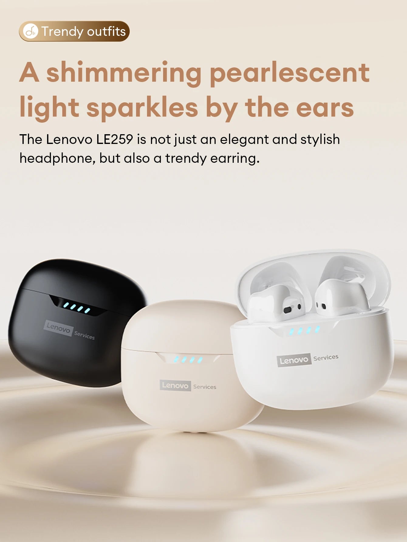 Original Lenovo LE259 TWS Bluetooth 6.0 Headphones