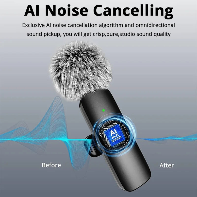 Wireless Lavalier Lapel Microphone for iPhone, iPad, Mini Video Recording