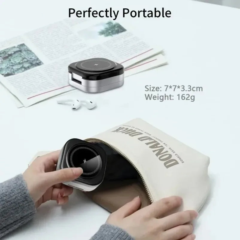 3 In 1 Foldable Fast Magnetic Wireless Charger Stand