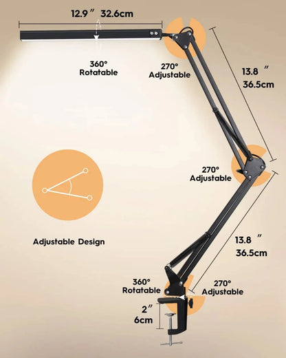 LED Folding Metal Desk Lamp