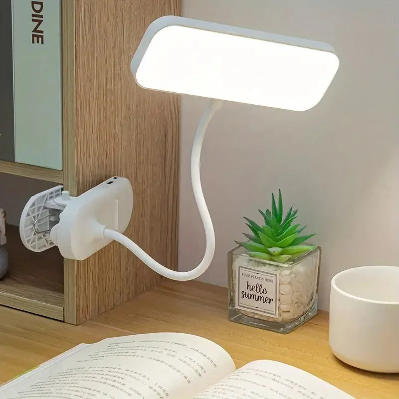 Clip-on LED USB charging desk lamp for college students