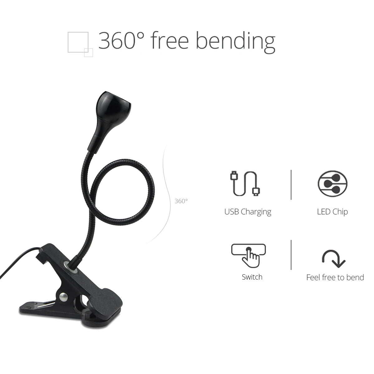 Flexible Table Lamp USB Power Lamp