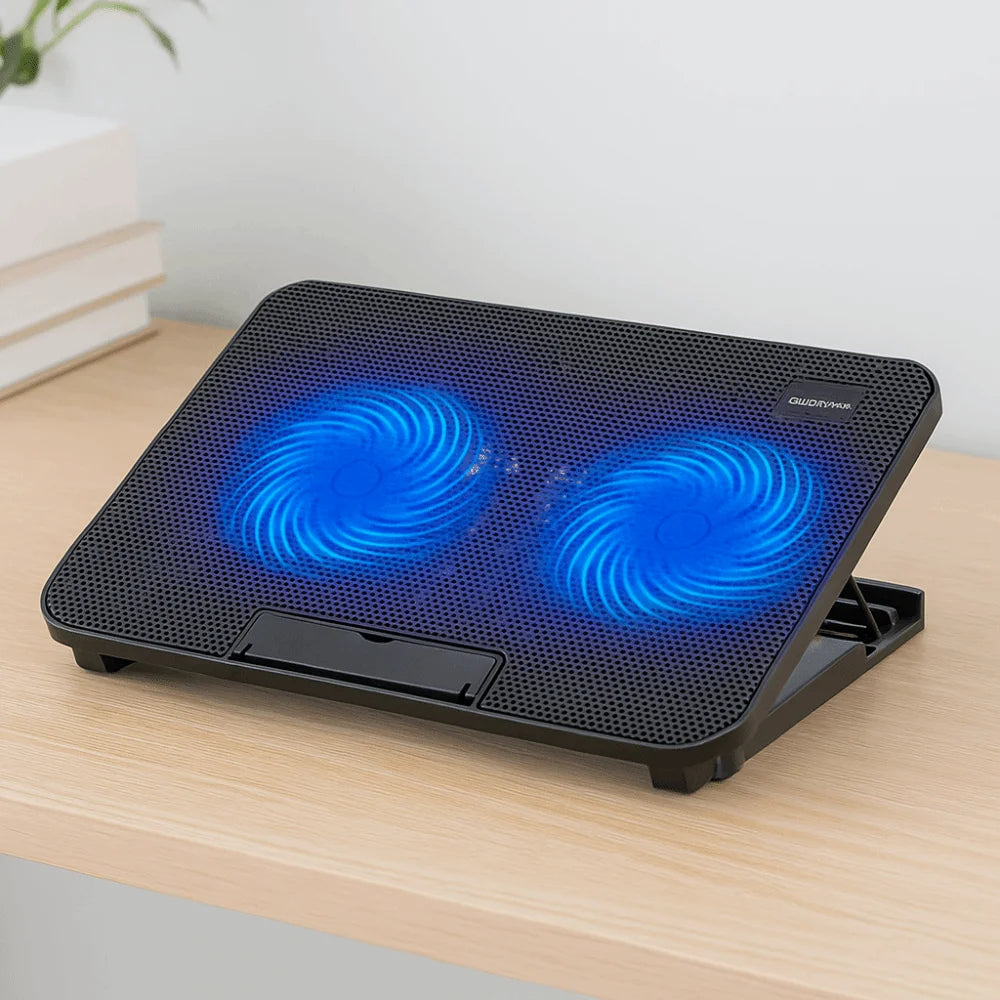 Durable Adjustable Laptop Cooling Pad USB Port Metal Mesh Laptop Cooler Fan