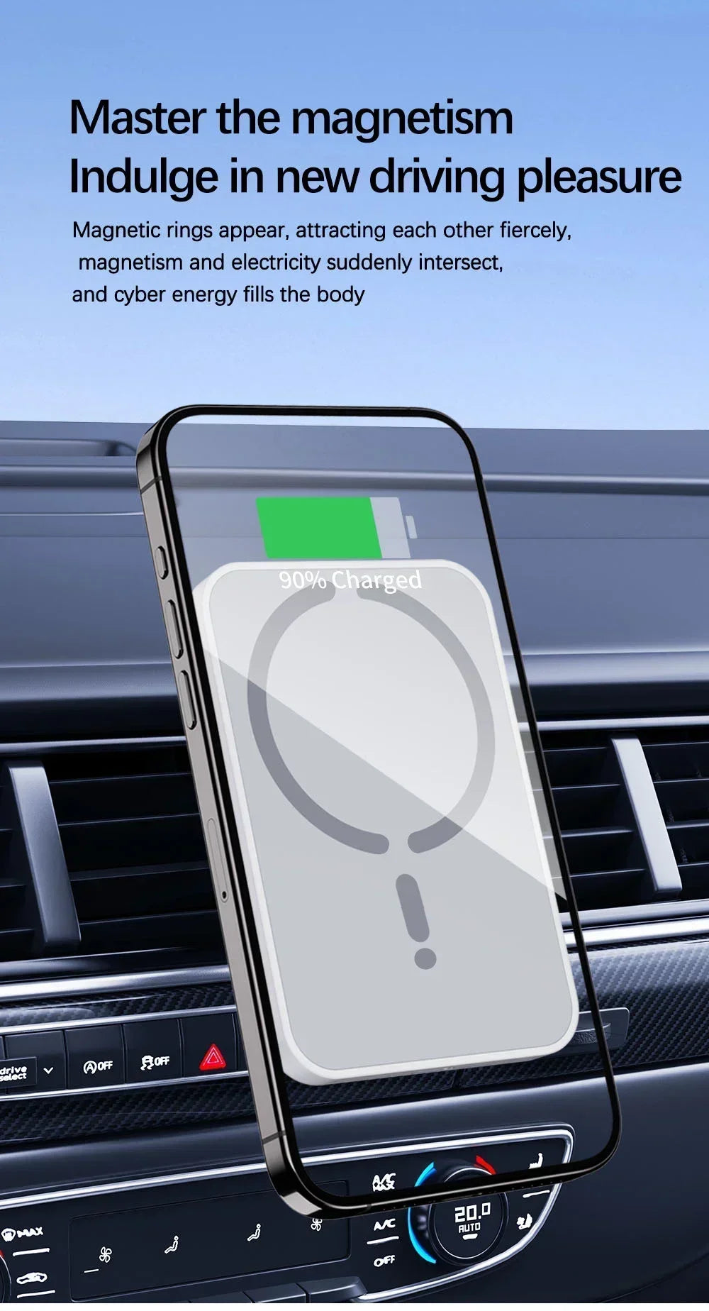 30W Magnetic Car Wireless Charger
