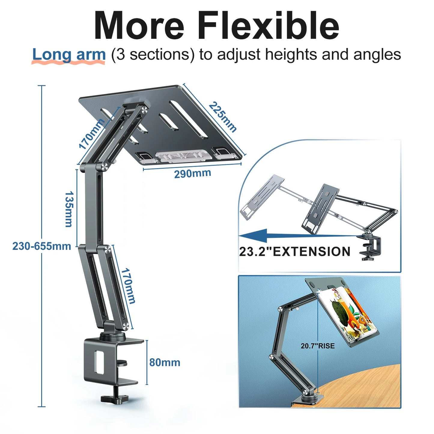 Oatsbasf Laptop Stand Clamp Tablet