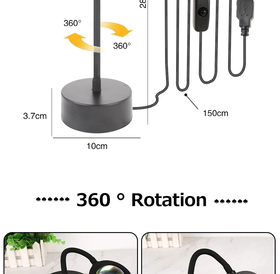 Sunset Projector Lamp Bluetooth Night Light