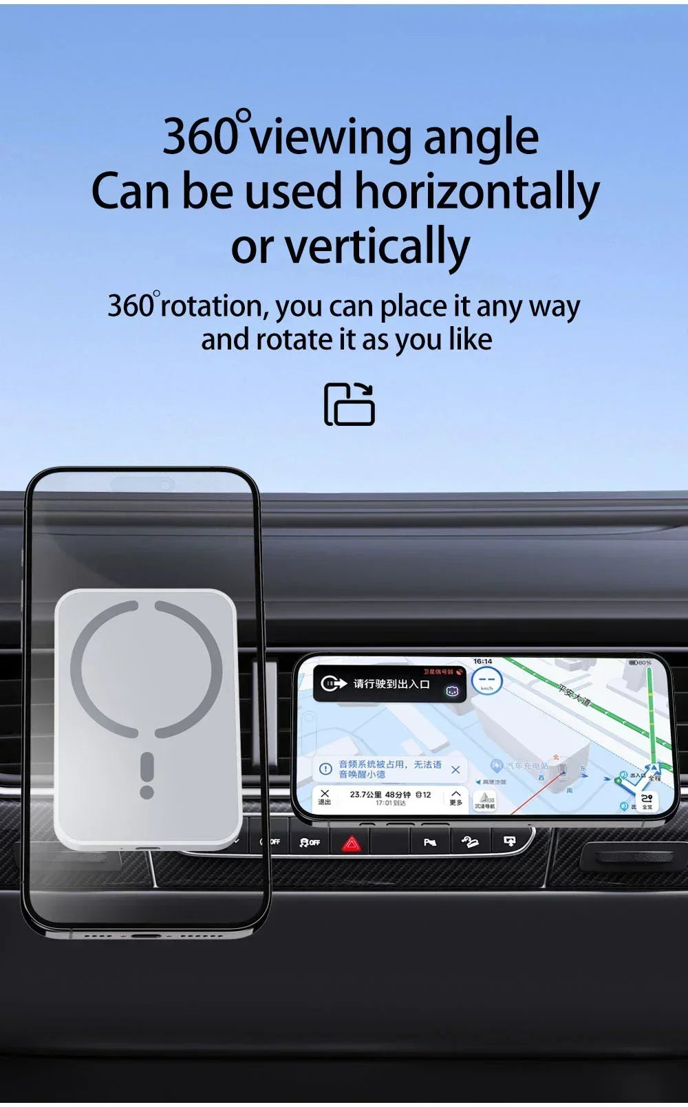 30W Magnetic Car Wireless Charger