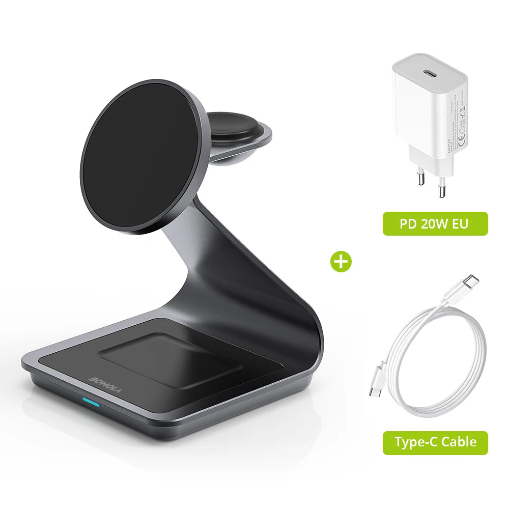 Bonola Magnetic 3 in 1 Wireless Charger
