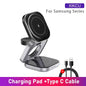 3 In 1 Foldable Fast Magnetic Wireless Charger Stand