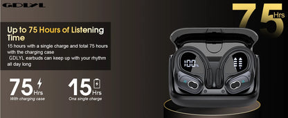 TWS Sports Earbuds Bluetooth Wireless Headphones LED Touch Hands-free Earphone