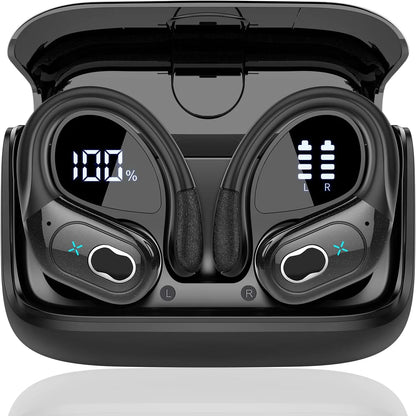 TWS Sports Earbuds Bluetooth Wireless Headphones LED Touch Hands-free Earphone