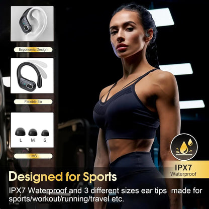 TWS Sports Earbuds Bluetooth Wireless Headphones LED Touch Hands-free Earphone