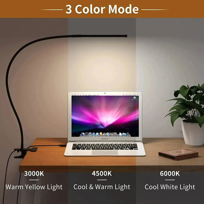 LED Desk Lamp with Clamp Dimmable