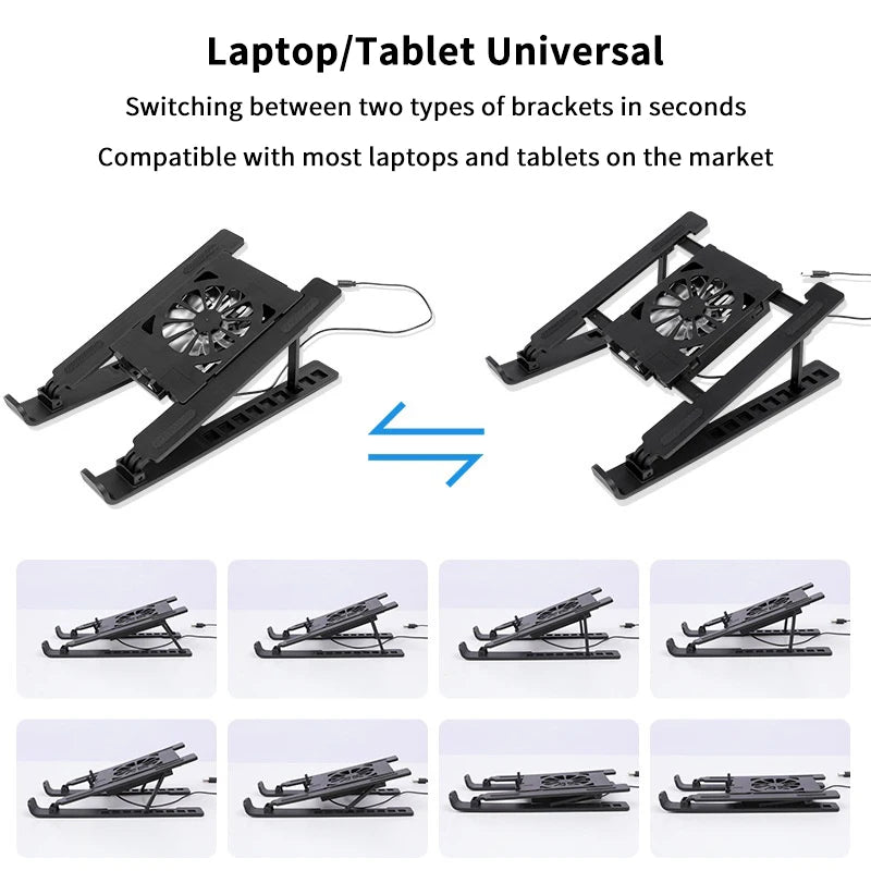 Laptop Cooler Base Stand Foldable Laptop Cooling Pad