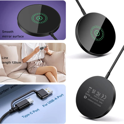 Magnetic Wireless Charger For iPhone 13 12 11 14 15 Pro Max