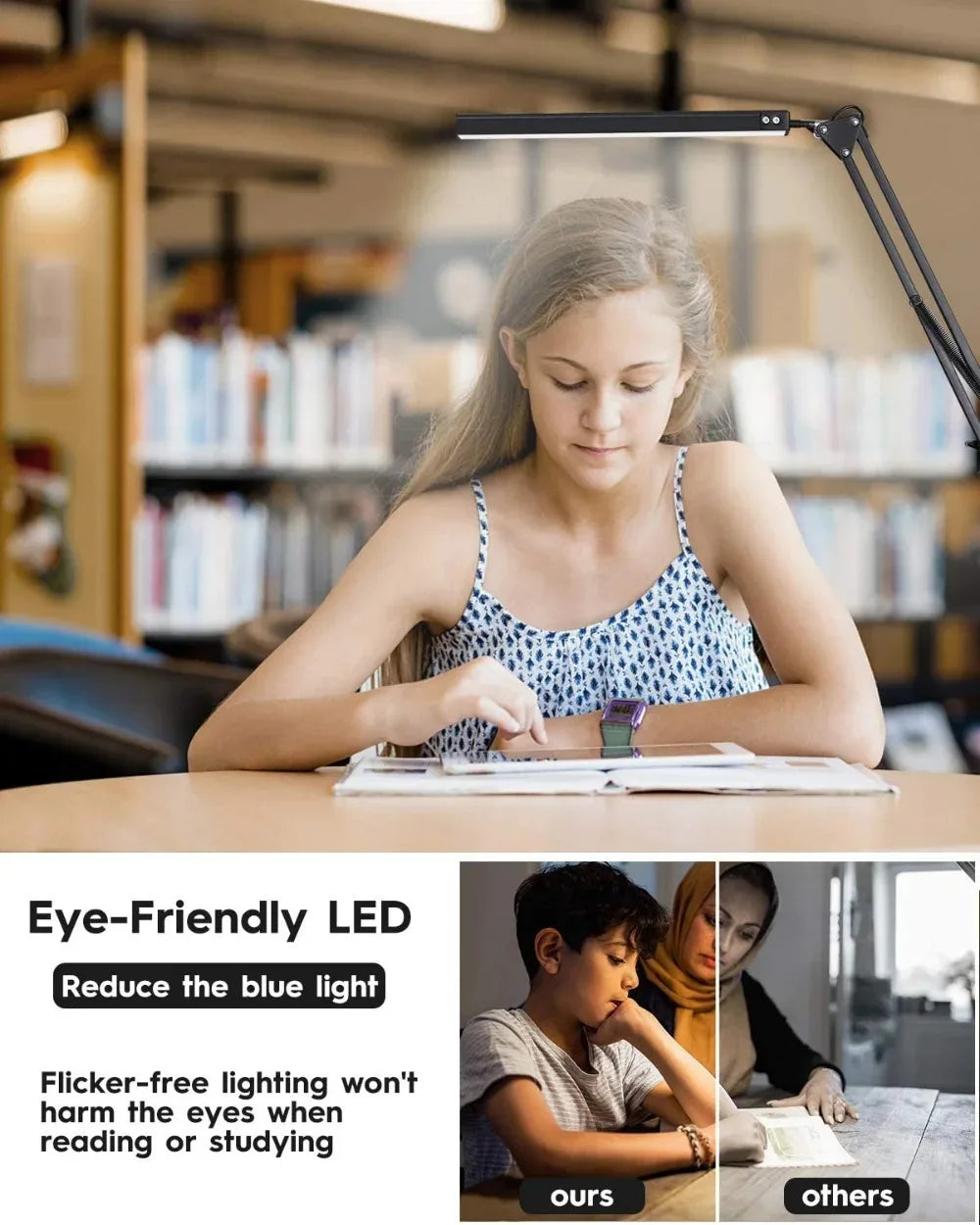 LED Folding Metal Desk Lamp