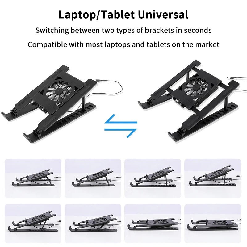 Laptop Cooler Base Stand Foldable Laptop Cooling Pad