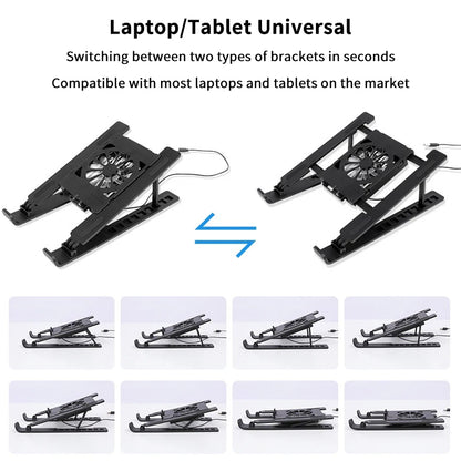 Laptop Cooler Base Stand Foldable Laptop Cooling Pad