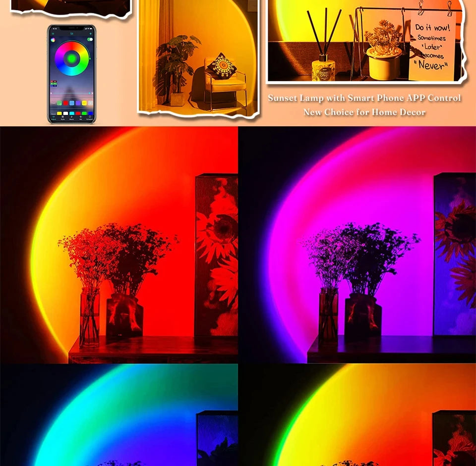 Sunset Projector Lamp Bluetooth Night Light