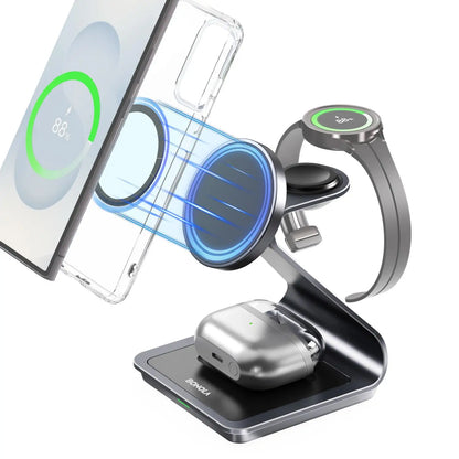 Bonola Magnetic 3 in 1 Wireless Charger Station for Samsung