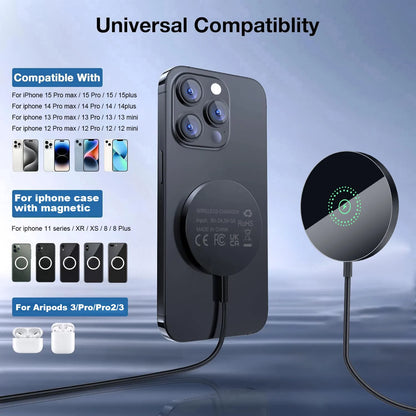 Magnetic Wireless Charger For iPhone 13 12 11 14 15 Pro Max