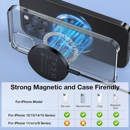 Magnetic Wireless Charger For iPhone 13 12 11 14 15 Pro Max